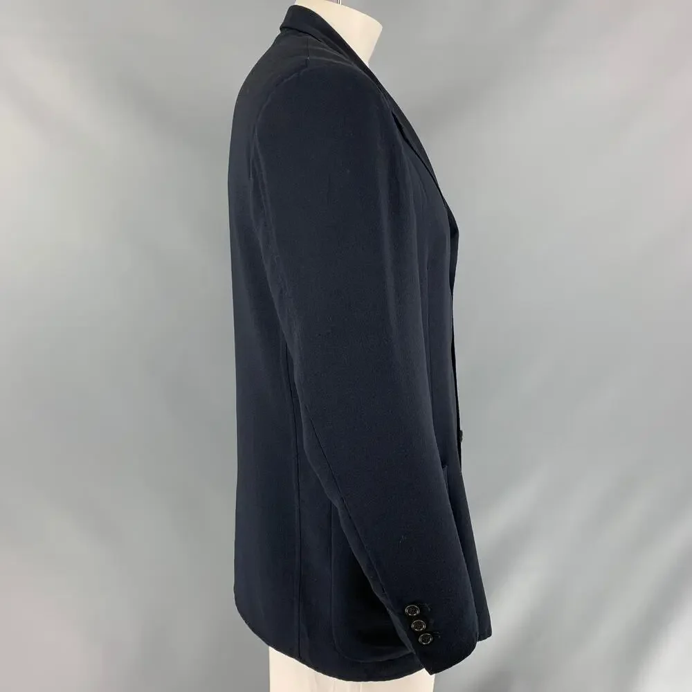 ERMENEGILDO ZEGNA Size 44 Navy Solid Single breasted Sport Coat